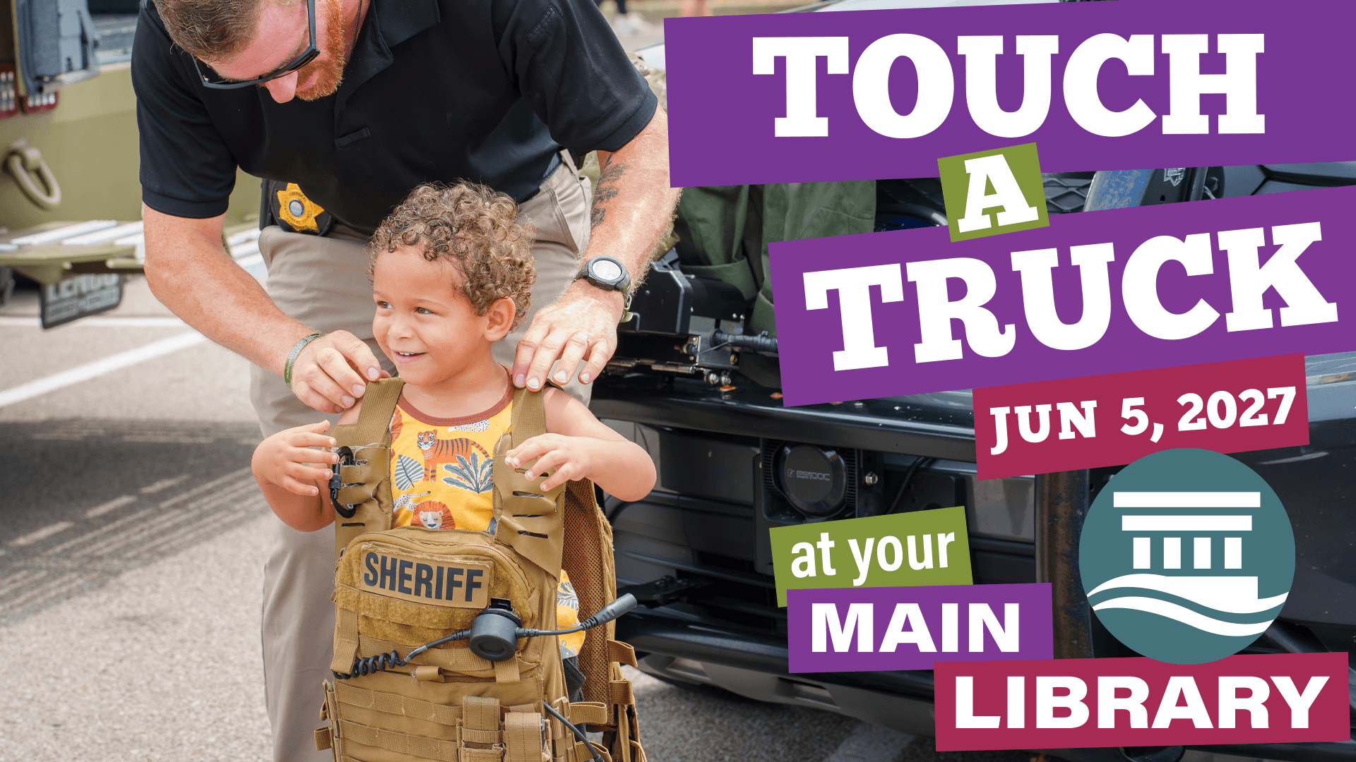 Flyer for the annual Touch A Truck event.
