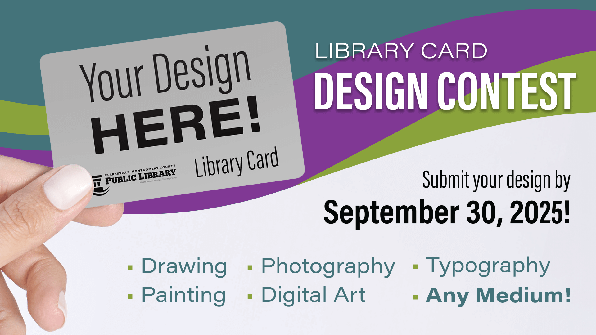 Library Card Design Contest - Your chance to shine with original artwork