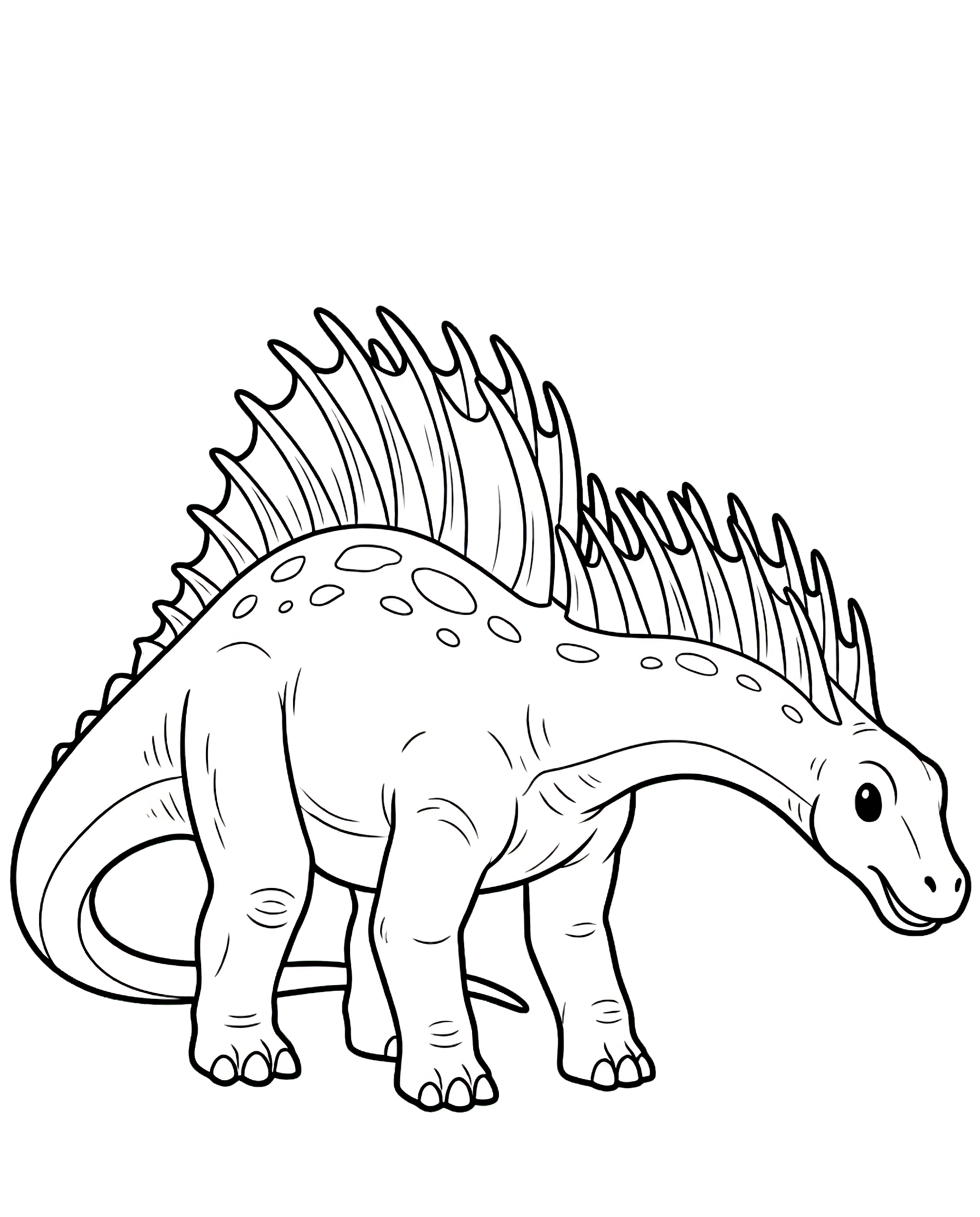 Amargasaurus — plush toy style illustration