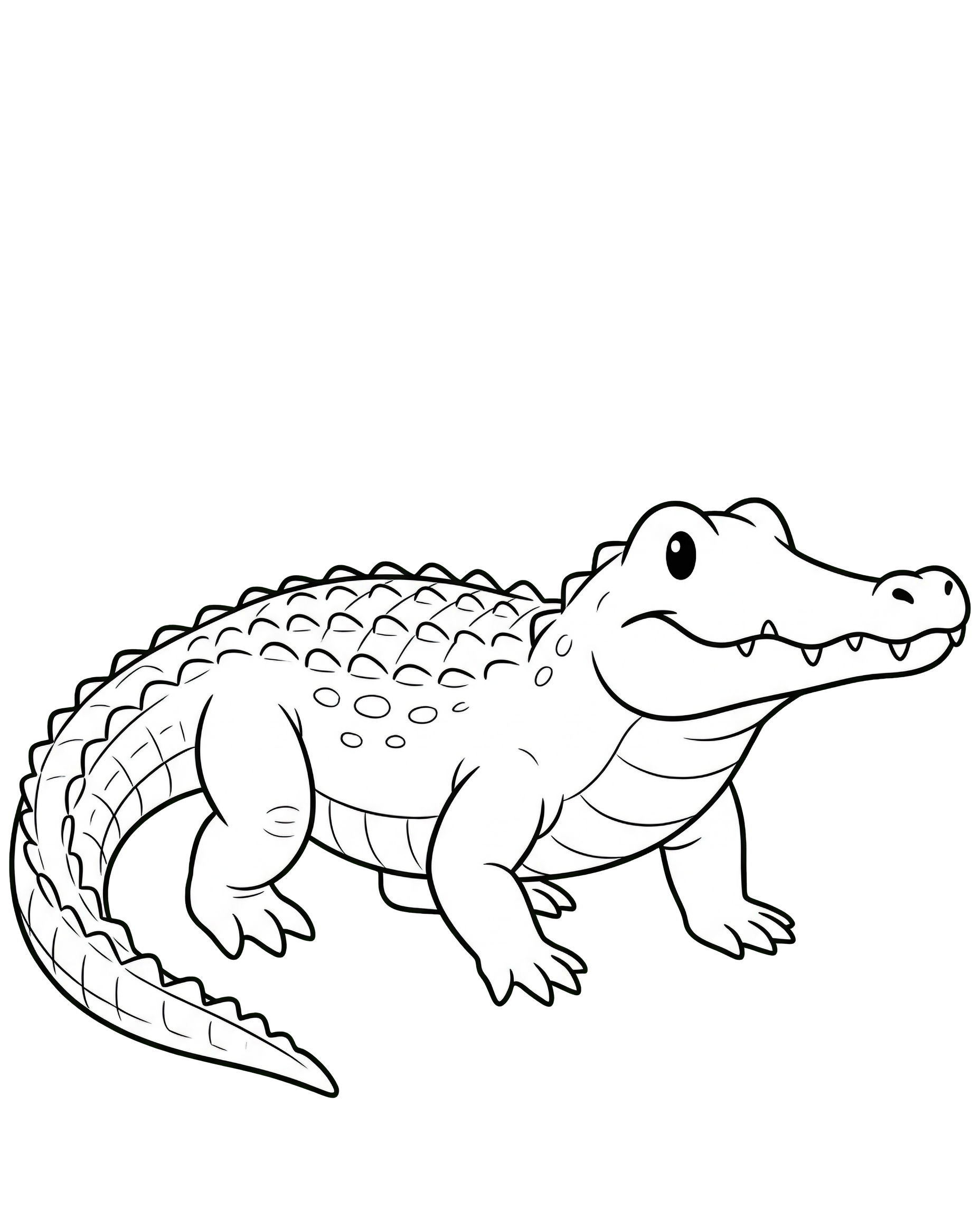 American Crocodile — plush toy style illustration