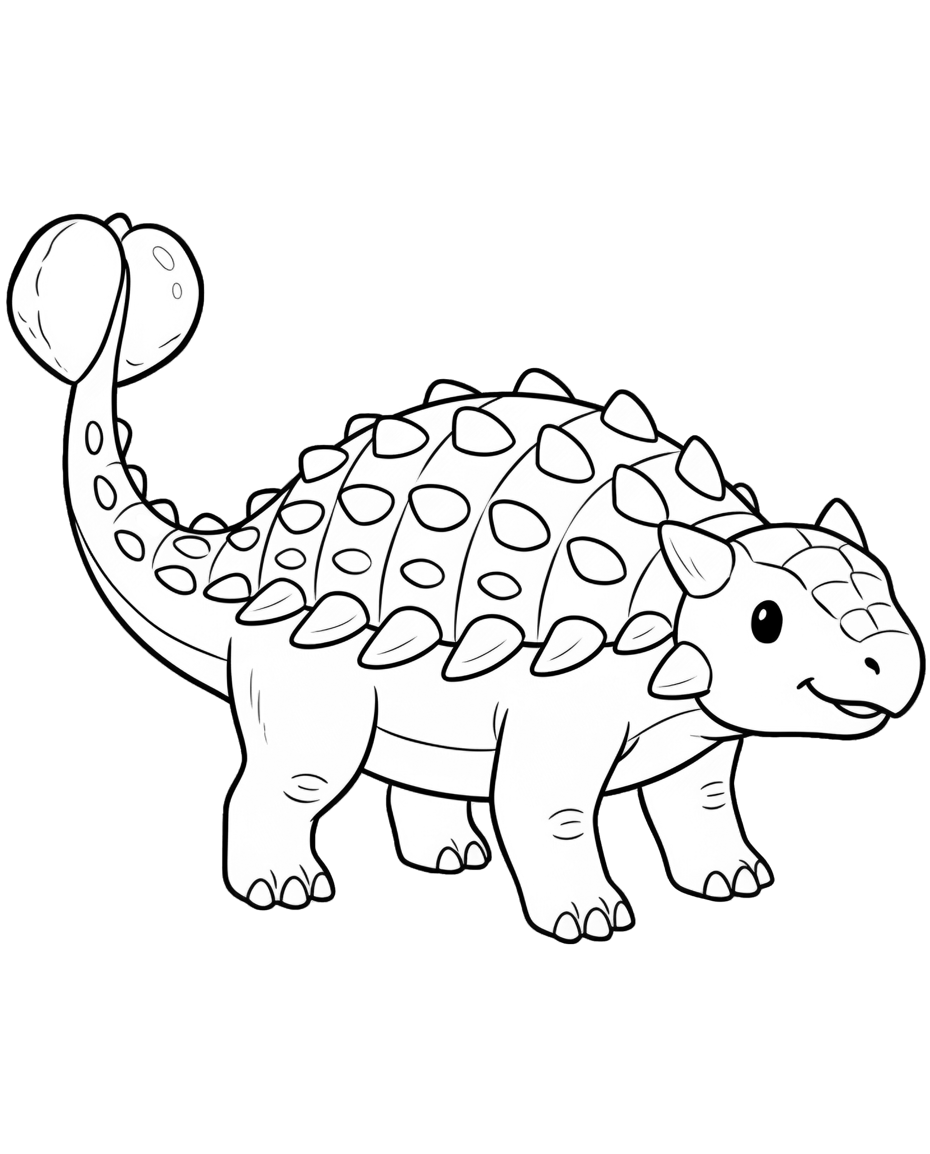 Ankylosaurus — plush toy style illustration