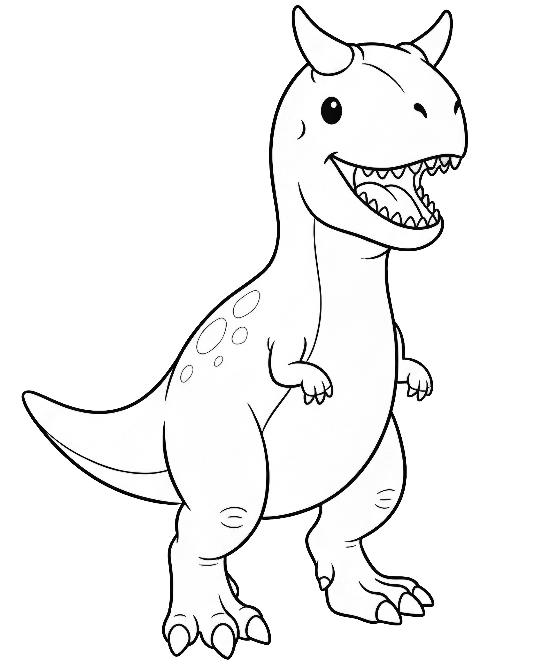 Carnotaurus — plush toy style illustration