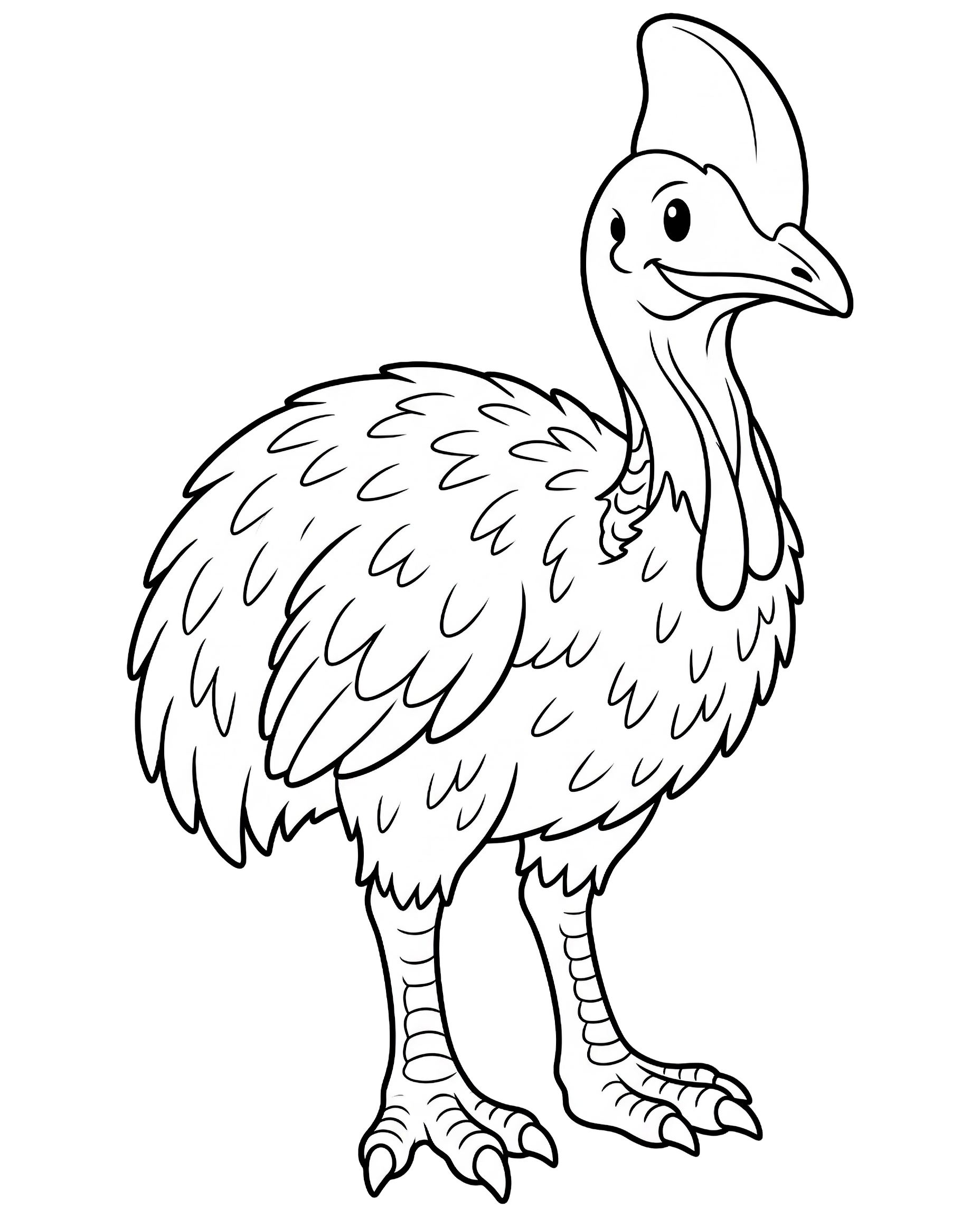 Cassowary — plush toy style illustration