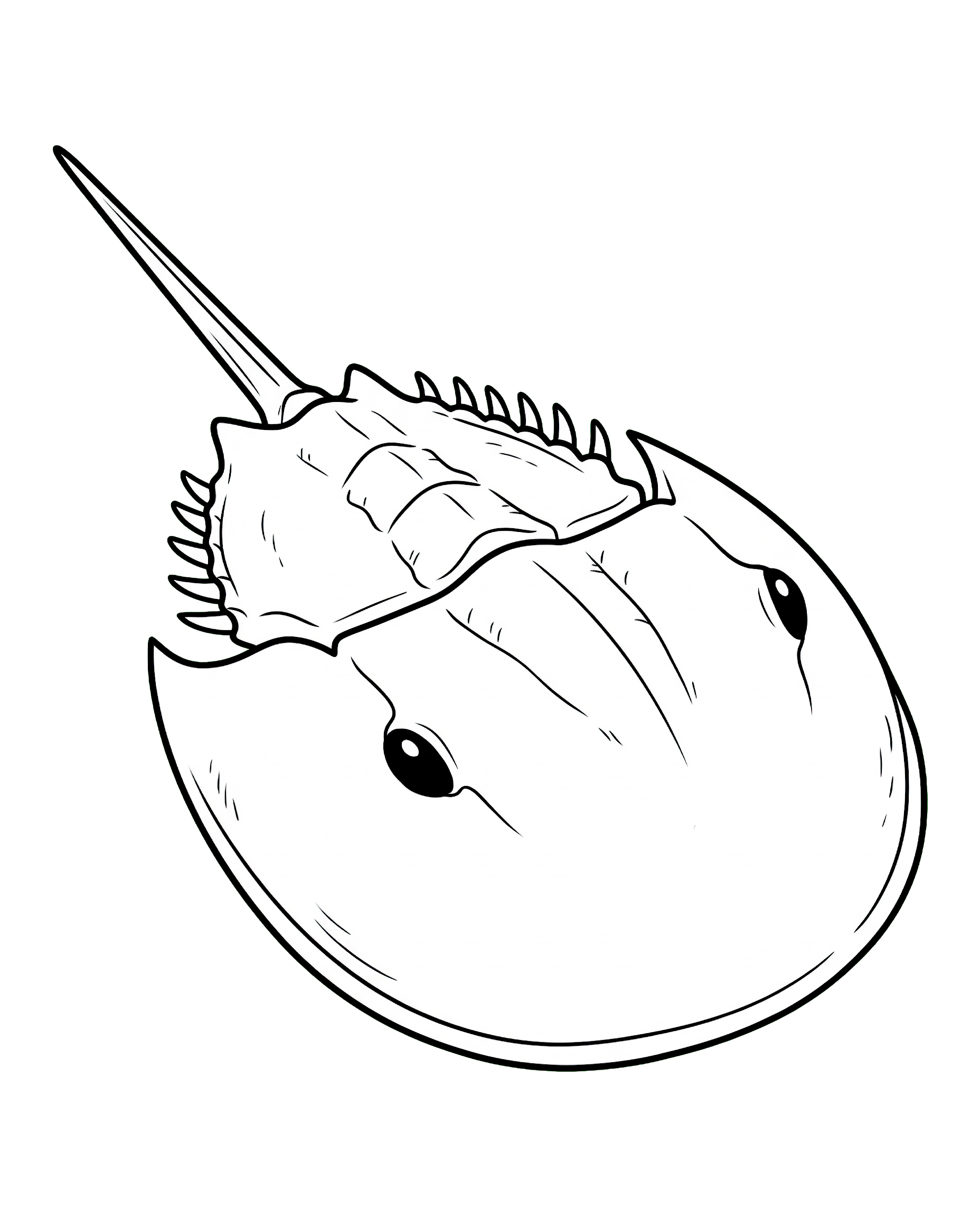 Horseshoe Crab — plush toy style illustration