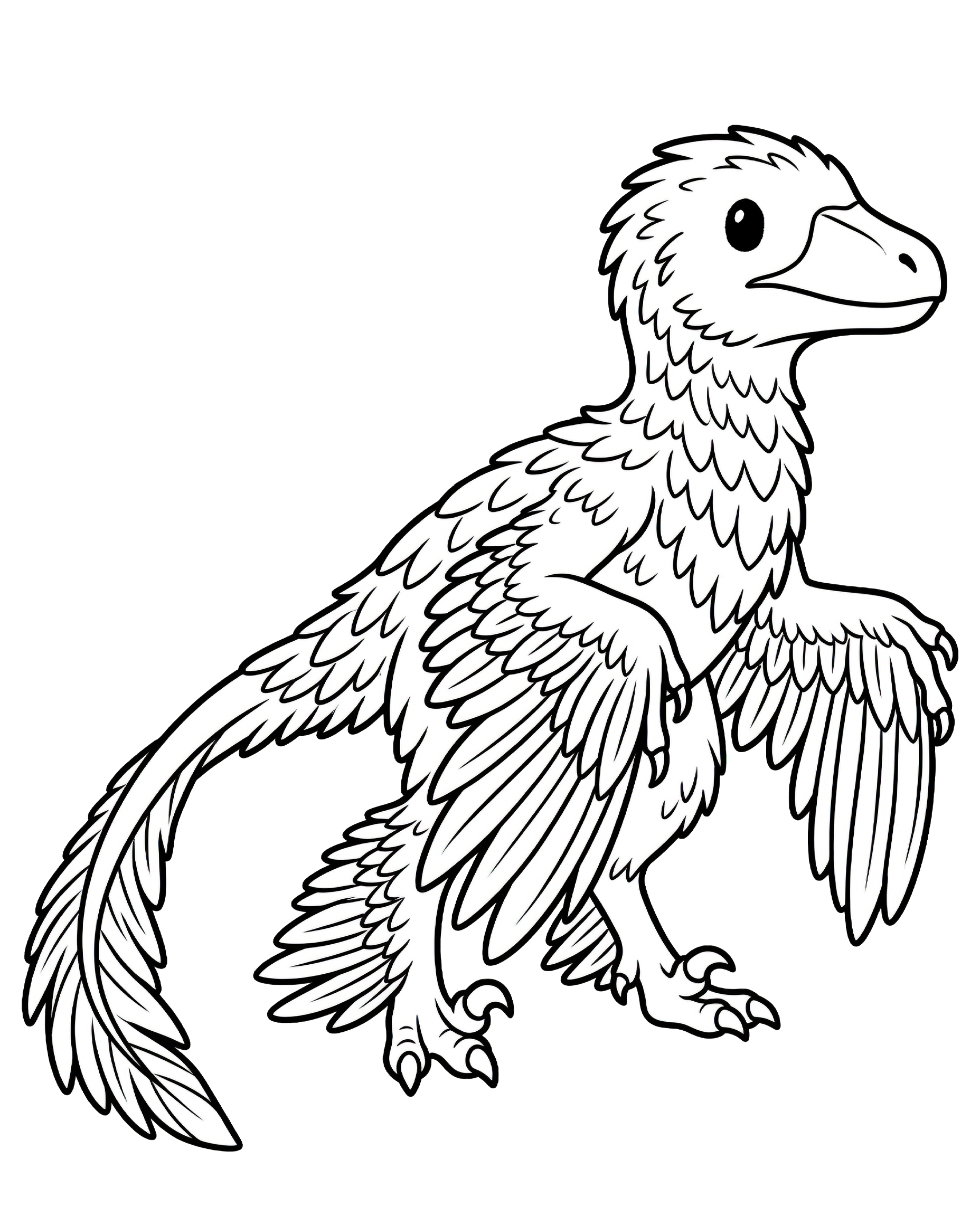 Microraptor — plush toy style illustration