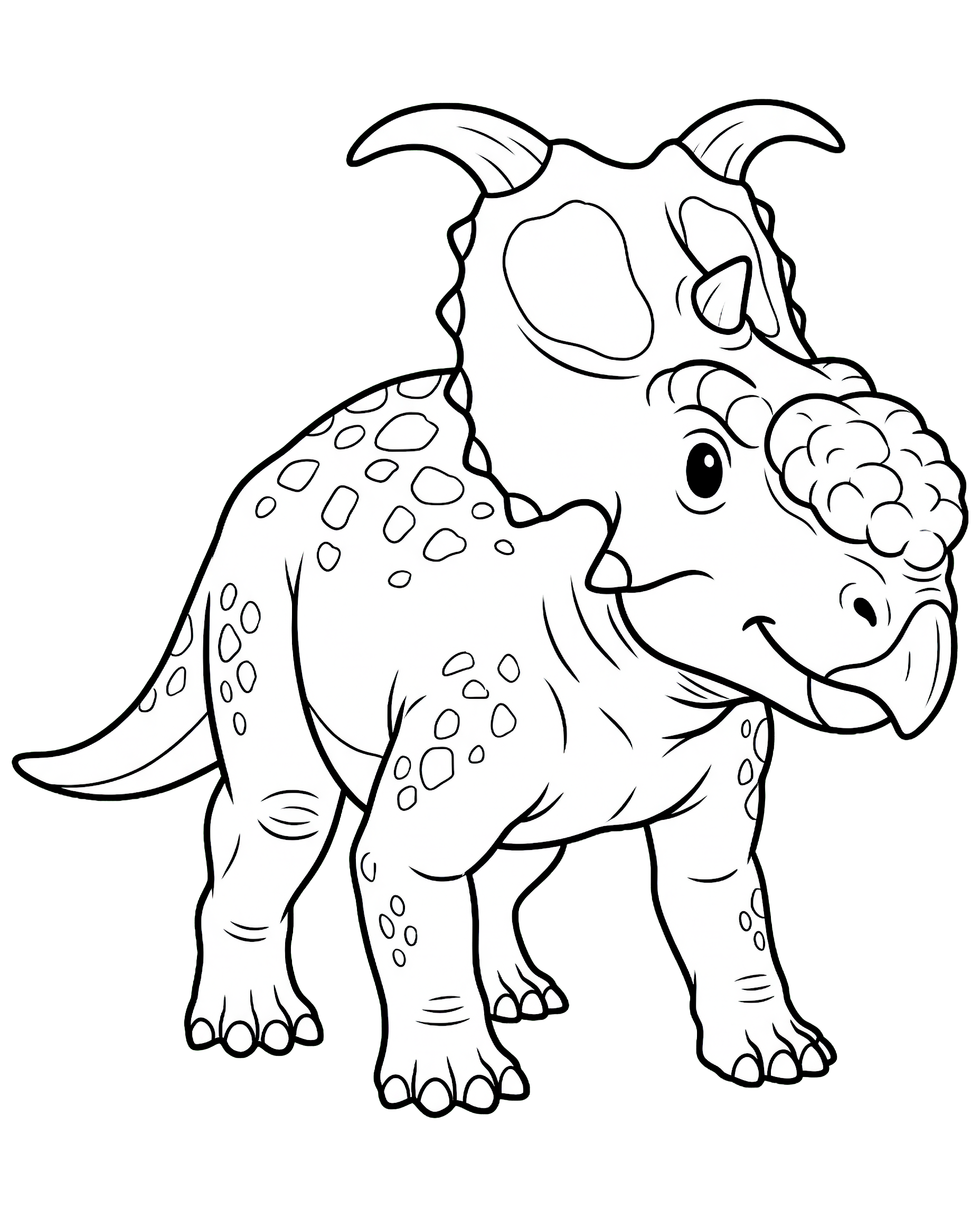 Pachyrhinosaurus — plush toy style illustration