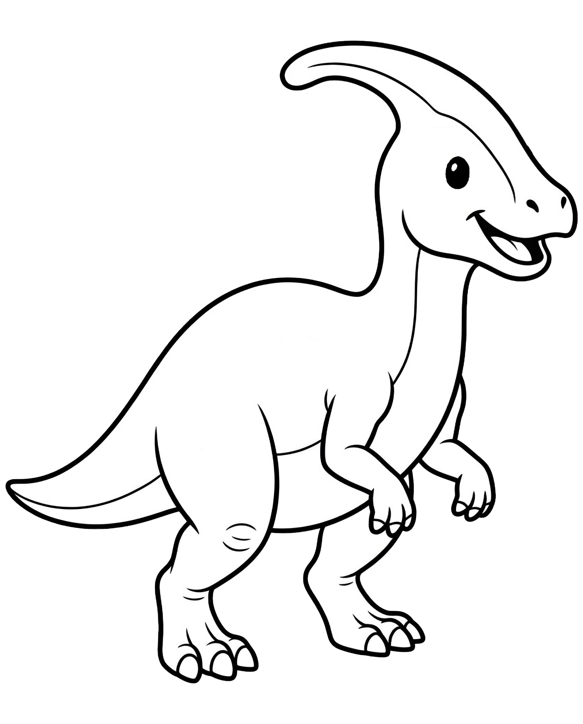 Parasaurolophus — plush toy style illustration