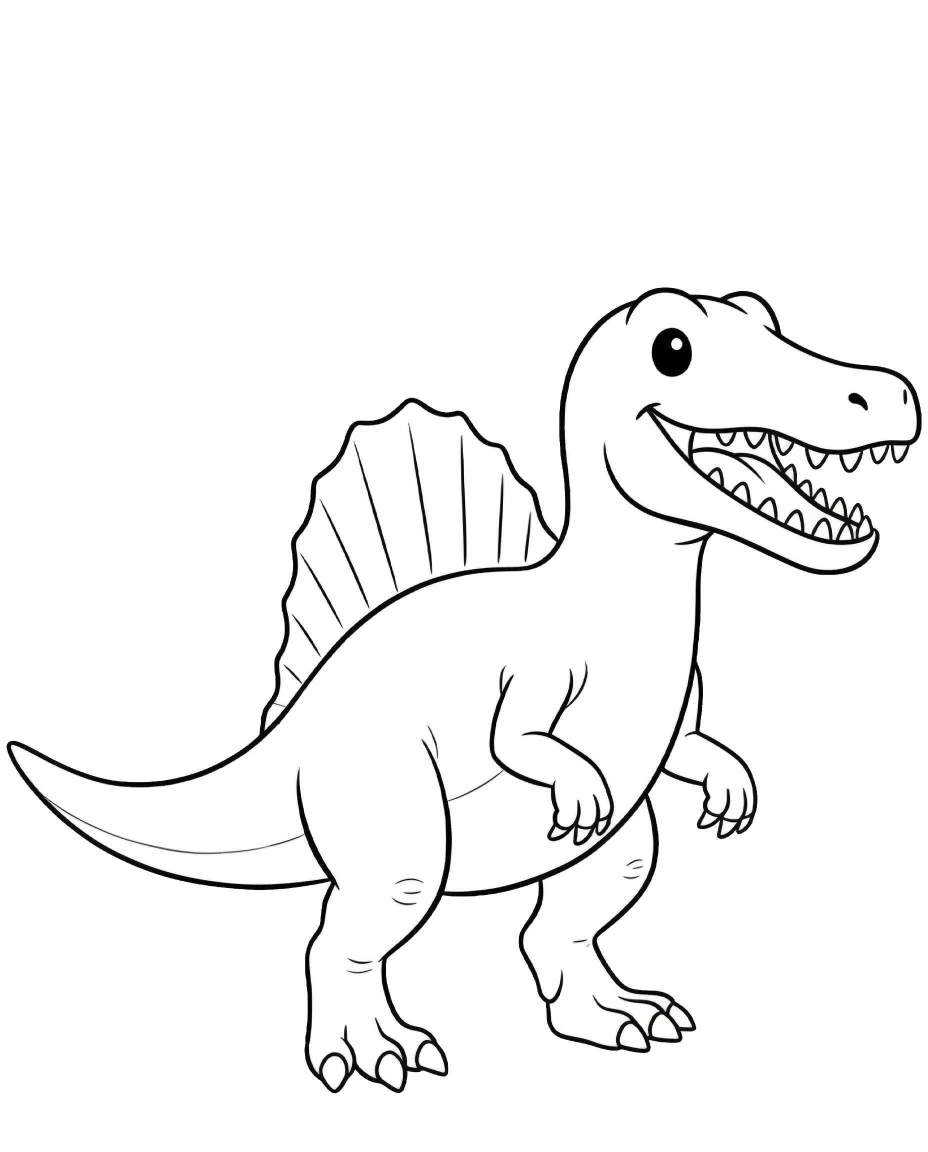 Spinosaurus — plush toy style illustration