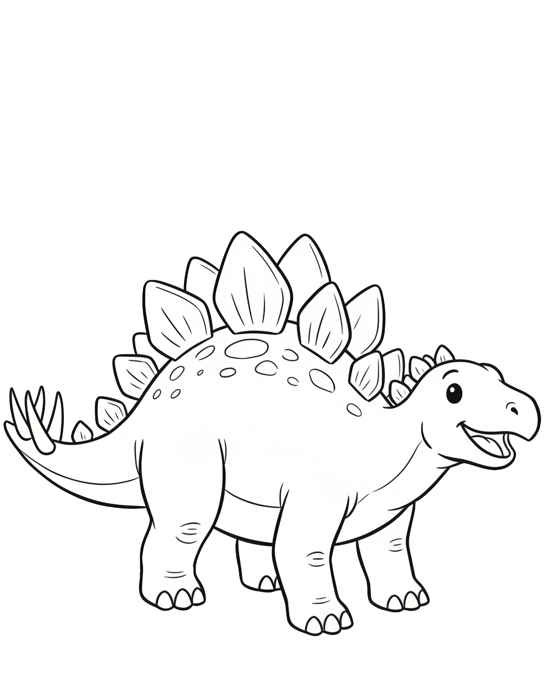 Stegosaurus — plush toy style illustration