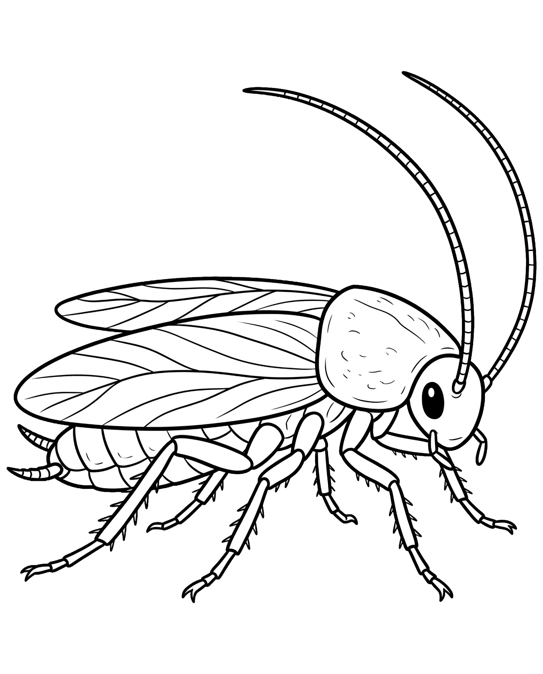 Triassic Cockroach — plush toy style illustration