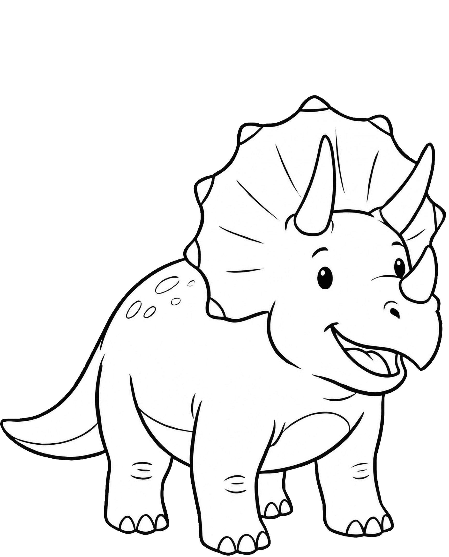 Triceratops — plush toy style illustration