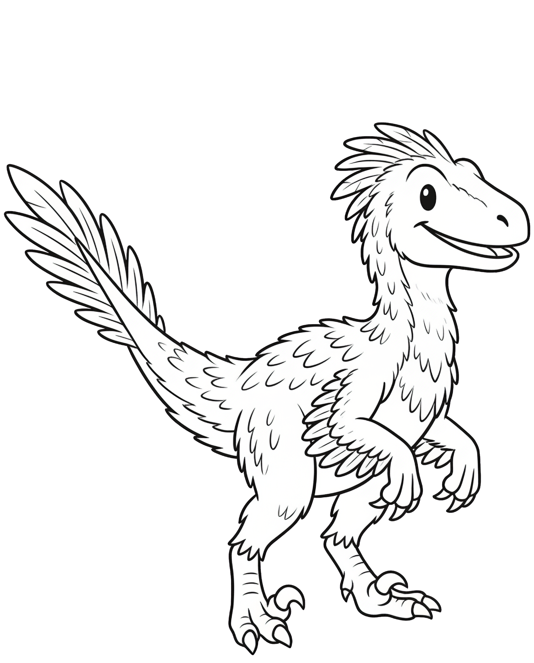 Velociraptor — plush toy style illustration