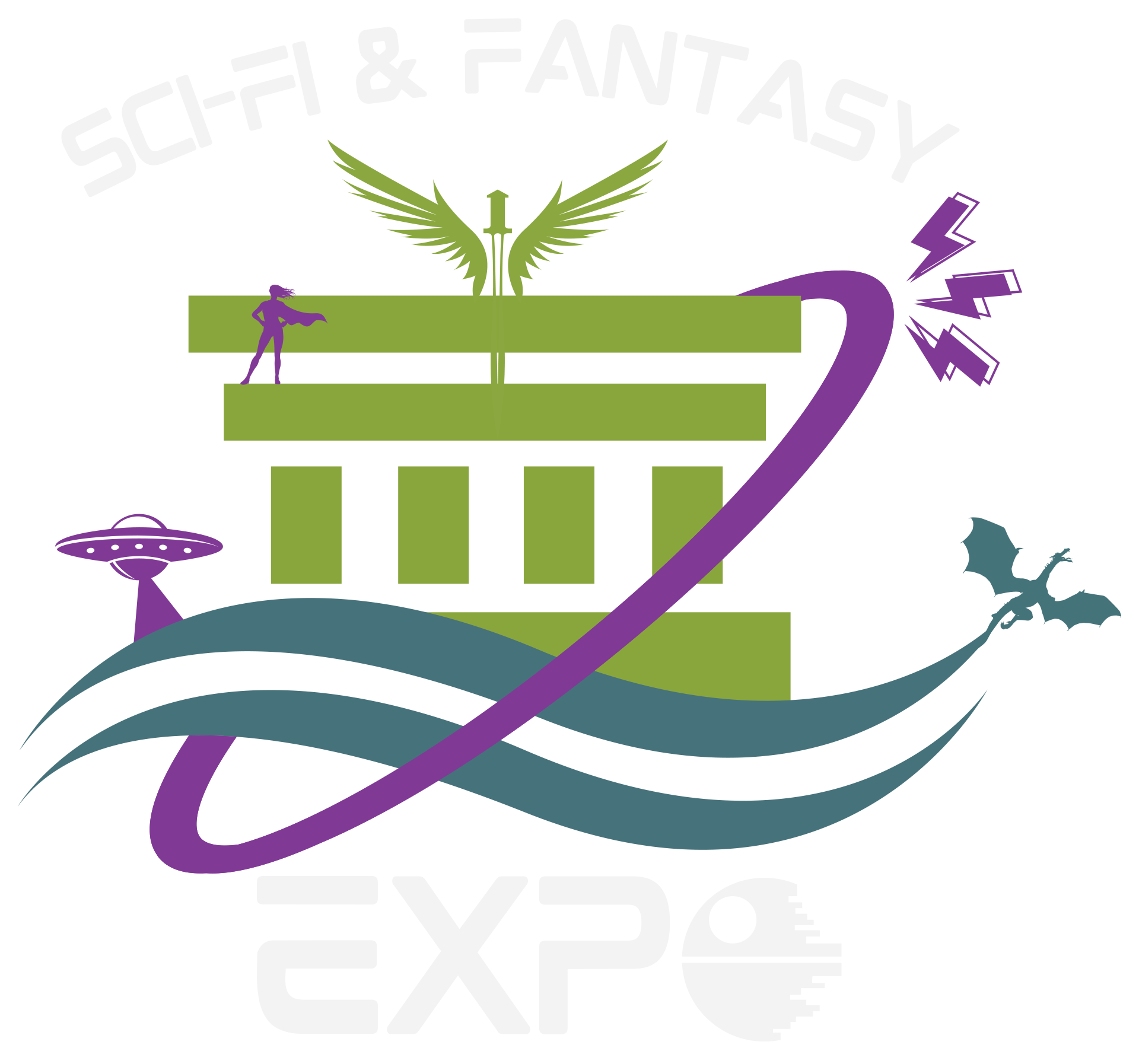 Sci-Fi & Fantasy Expo logo - free annual convention at Clarksville library